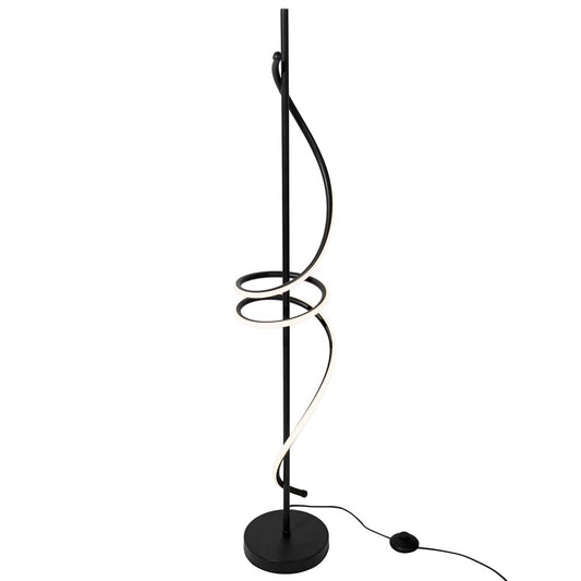 Floor lamp Moden1A, black, H123cm, D20cm, LED 24W, 3000K, 1320lm