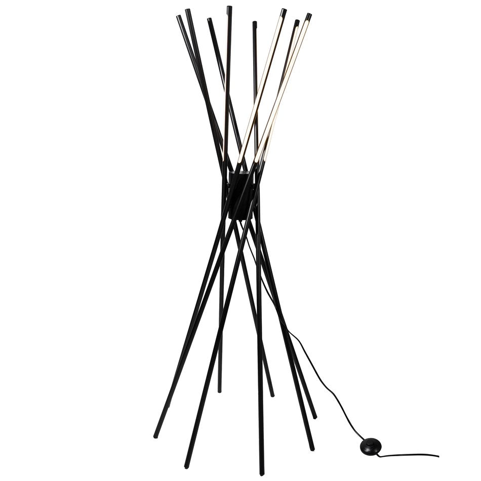 Floor lamp Modling 1A, black, H140xD45cm, LED 48W, 3000K, 2640lm