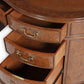Burr Walnut Kidney Pedestal Desk with Leather Writing Surface