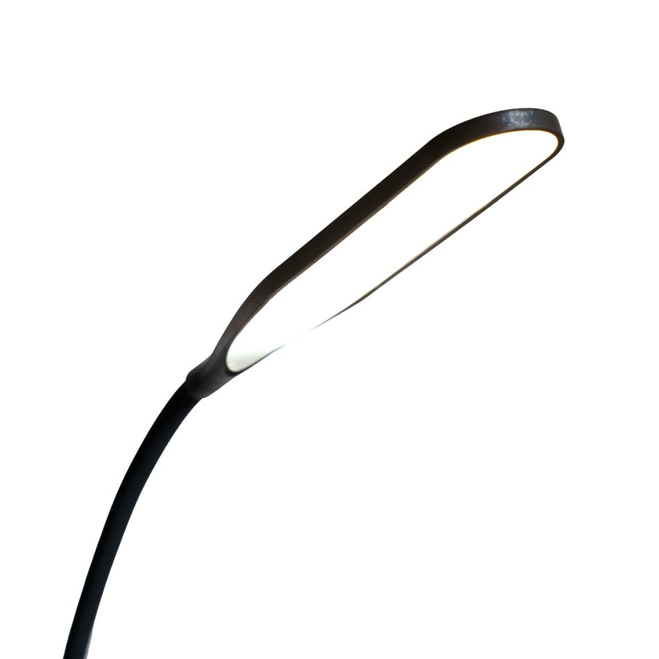 Floor lamp Monor, black, H145x20x4.7cm, LED 7W, 3000K, 590lm