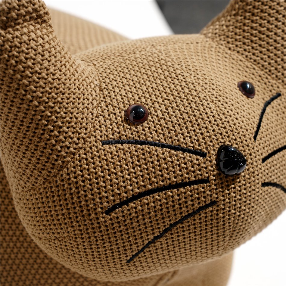 Kids bench Cat, coffee color, H51x67x38cm, seat height 38cm