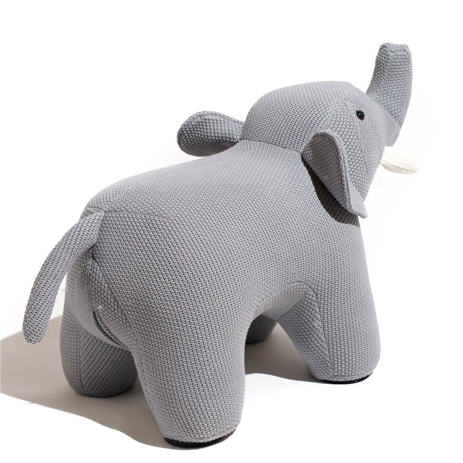 Kids bench Elephant, grey, H47x80x39cm, seat height 39cm