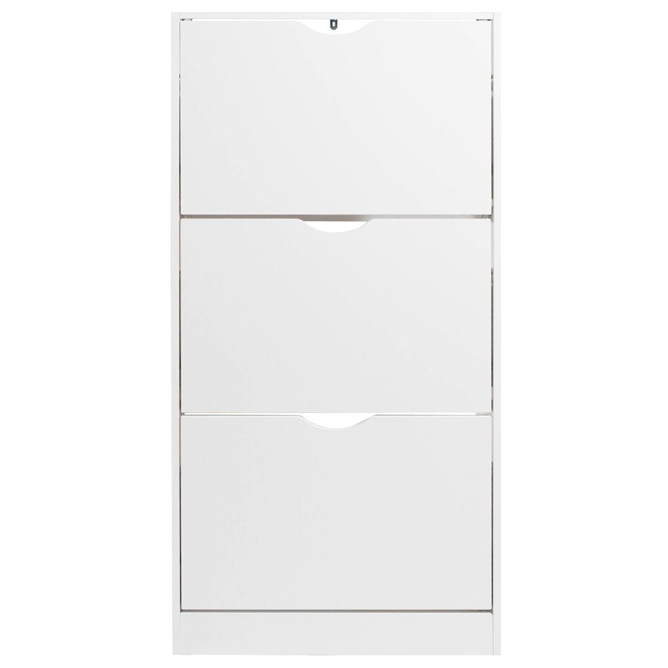 Shoe cabinet Chaus, white, H119.5x60x23cm