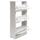Shoe cabinet Chaus, white, H119.5x60x23cm