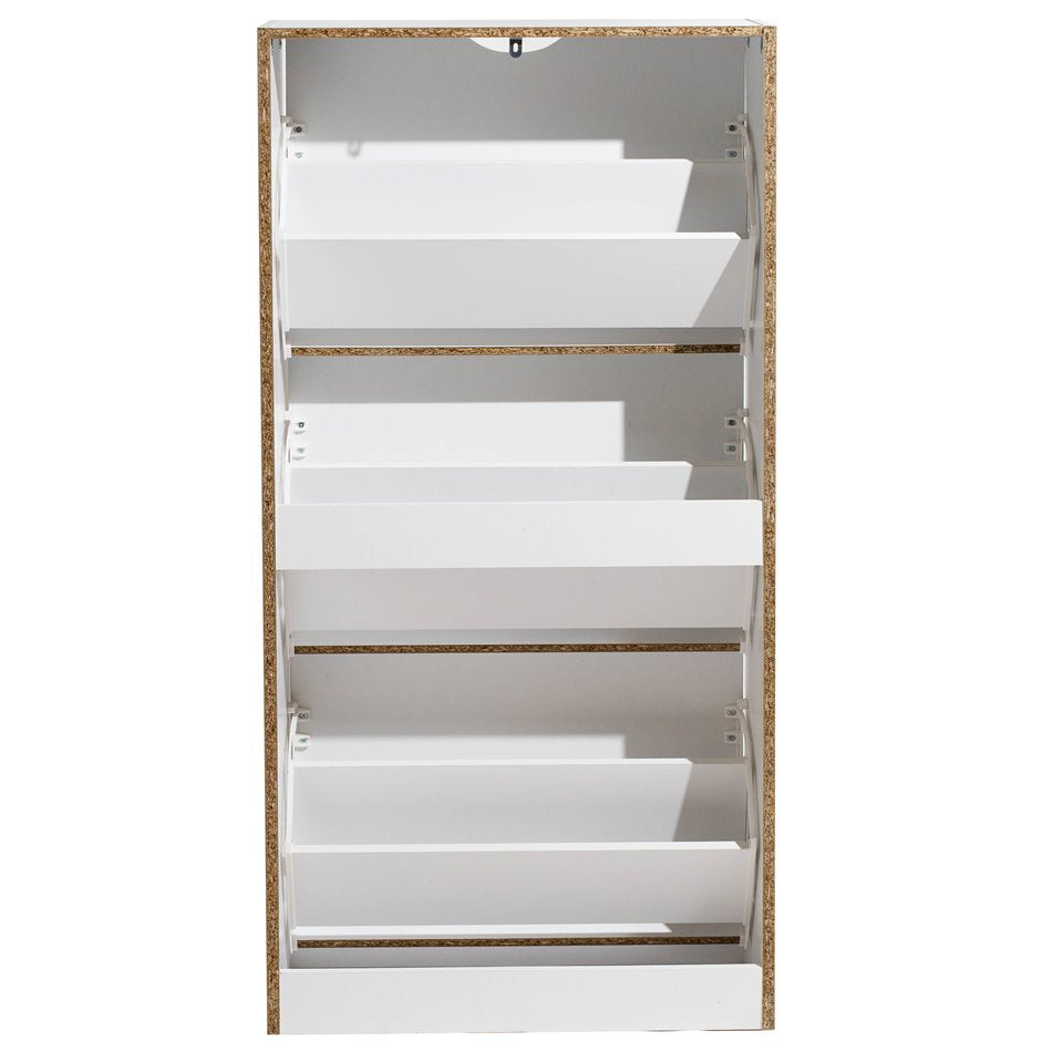 Shoe cabinet Chaus, white, H119.5x60x23cm