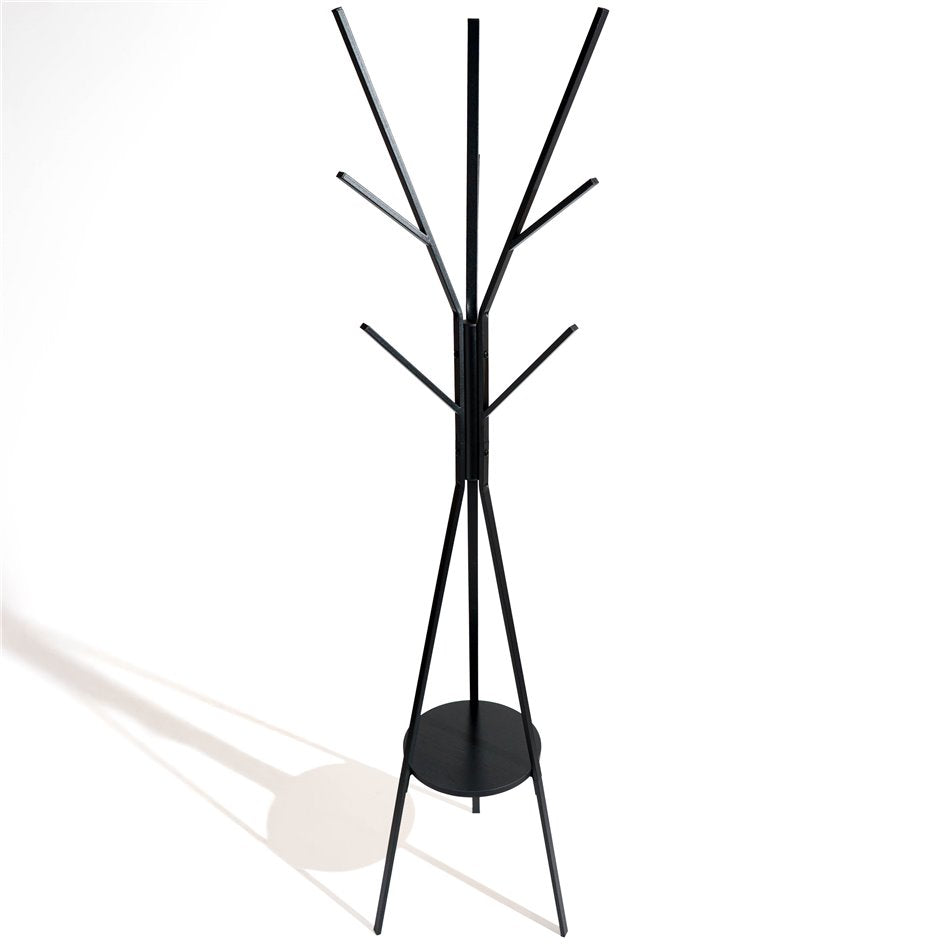 Coat hanger METTY, black, H180x44x42cm