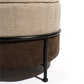 Mariola B MD Pouf Brown-Beige – H45 × Ø48 cm
