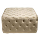 Lacelle Taupe Buttoned Round Stool – Plush Velvet Accent Ottoman (Copy)