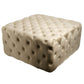 Lacelle Taupe Buttoned Round Stool – Plush Velvet Accent Ottoman (Copy)