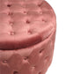 Mauve Velvet Lailly Roundi Storage Ottoman