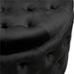 Black Velvet Lailly Round Storage Ottoman