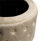 Taupe Velvet Lailly Round Storage Ottoman