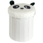 Panda White-Black Storage Pouf – H36 × Ø30 cm