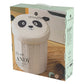 Panda White-Black Storage Pouf – H36 × Ø30 cm