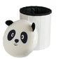 Panda White-Black Storage Pouf – H36 × Ø30 cm