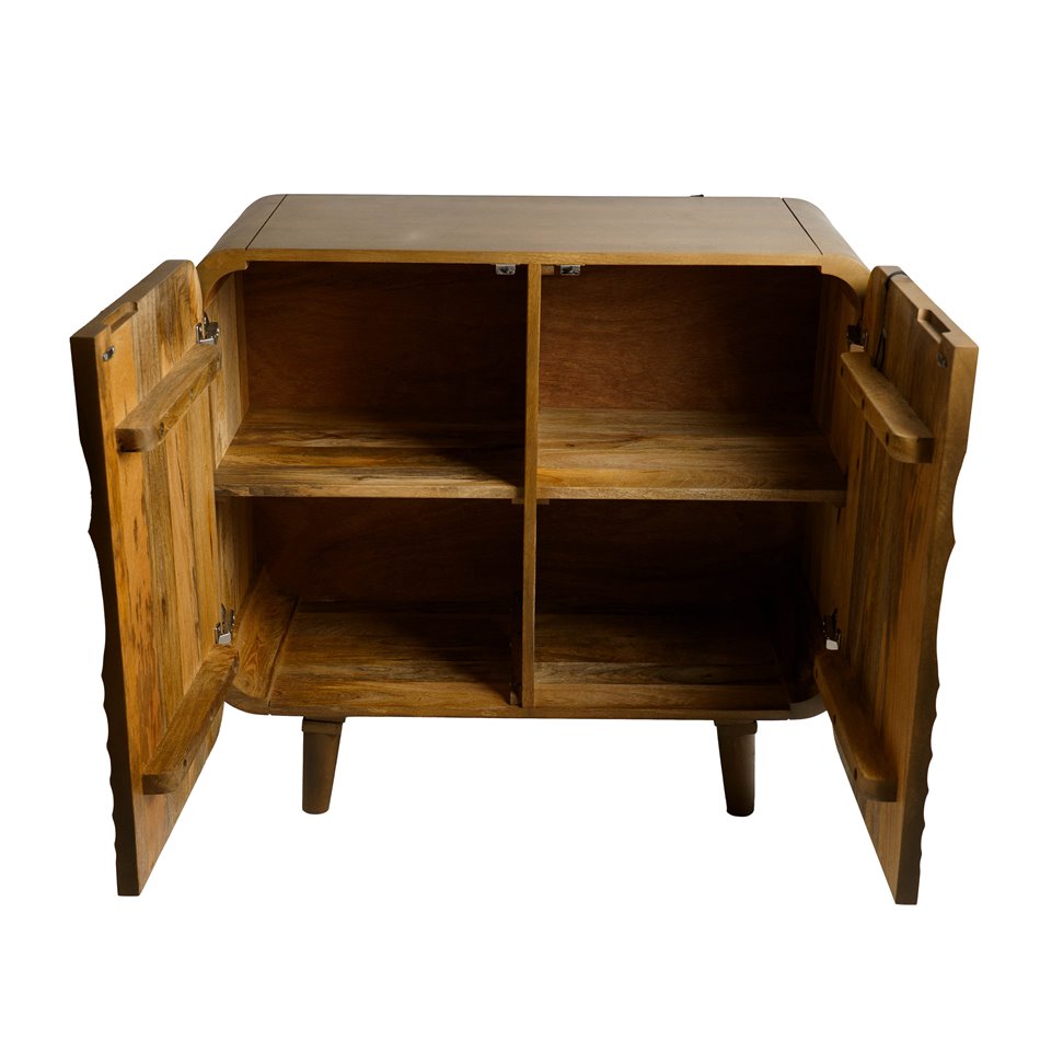 Sideboard Drone Compact, mango wood/MDF, brown, H75x81x38cm