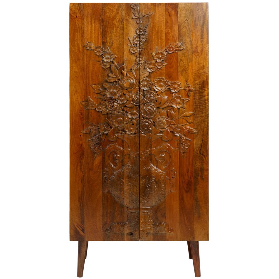Cabinet Wakefield Tall, mango wood/MDF, brown, H140x70x38cm
