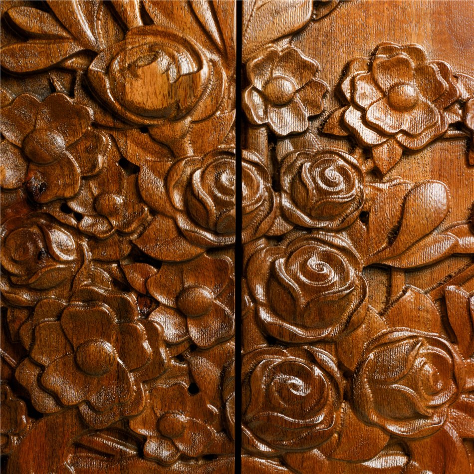 Cabinet Wakefield Tall, mango wood/MDF, brown, H140x70x38cm