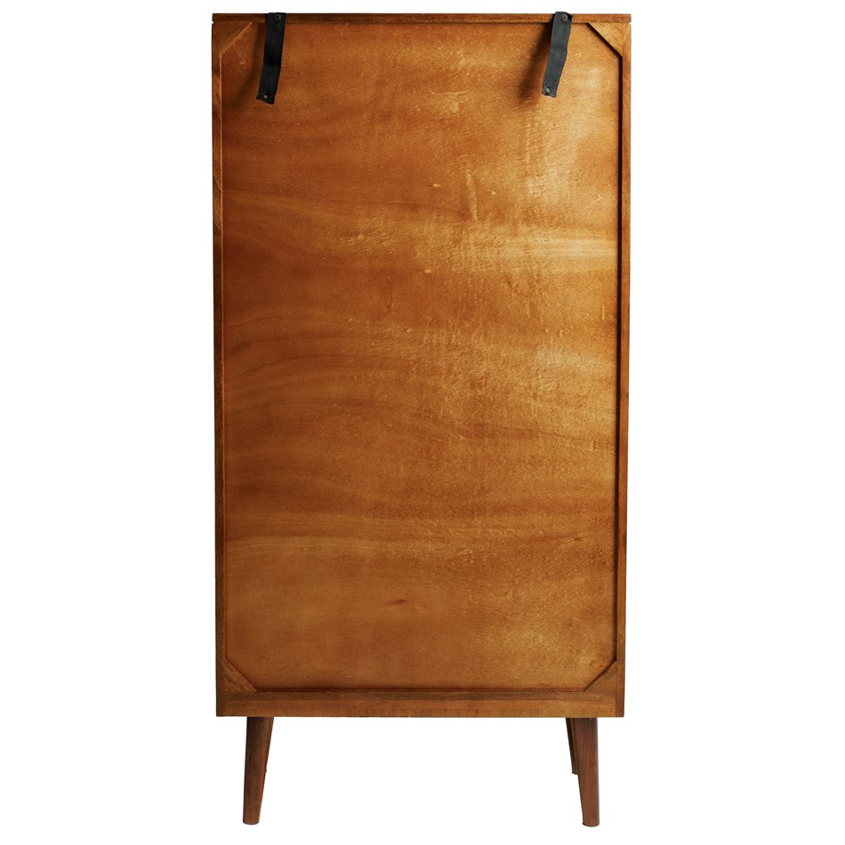Cabinet Wakefield Tall, mango wood/MDF, brown, H140x70x38cm