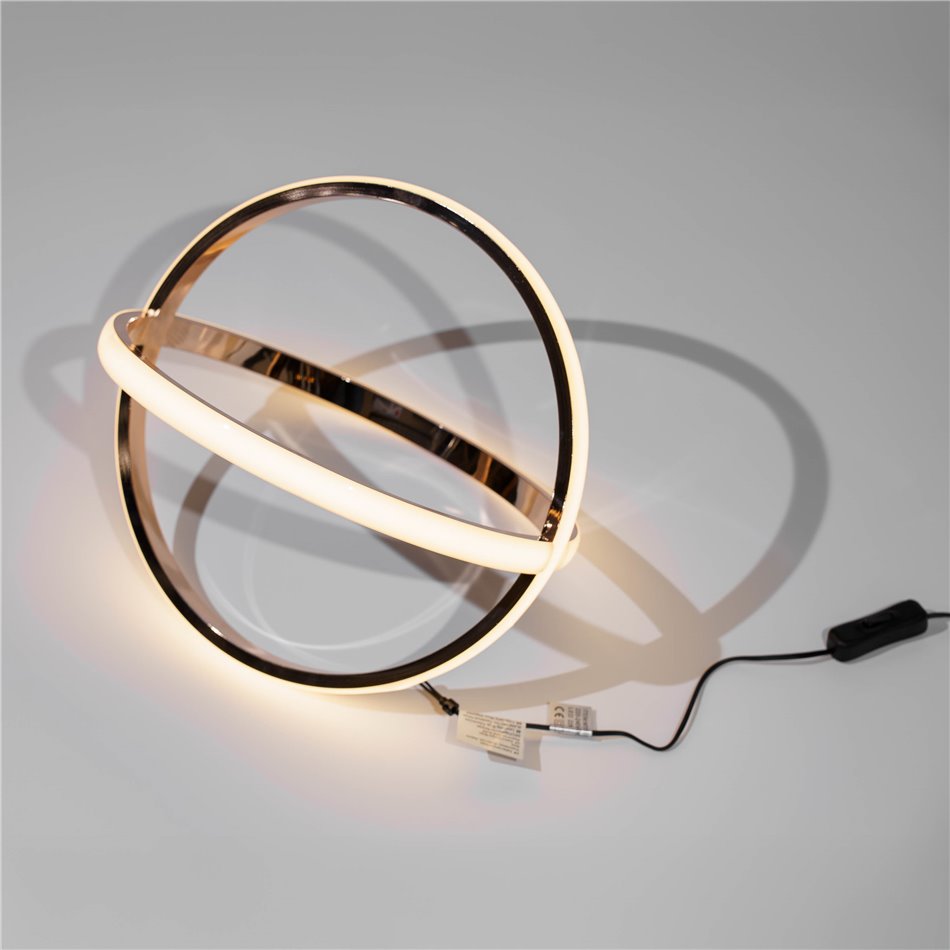 Table lamp Moja, rose gold color, H23x31x 30.7cm, LED 24W, 3000K, 1320lm