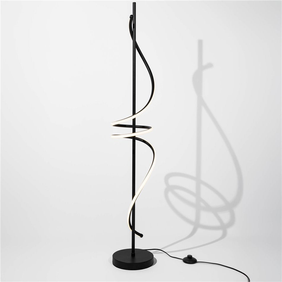 Floor lamp Moden1A, black, H123cm, D20cm, LED 24W, 3000K, 1320lm