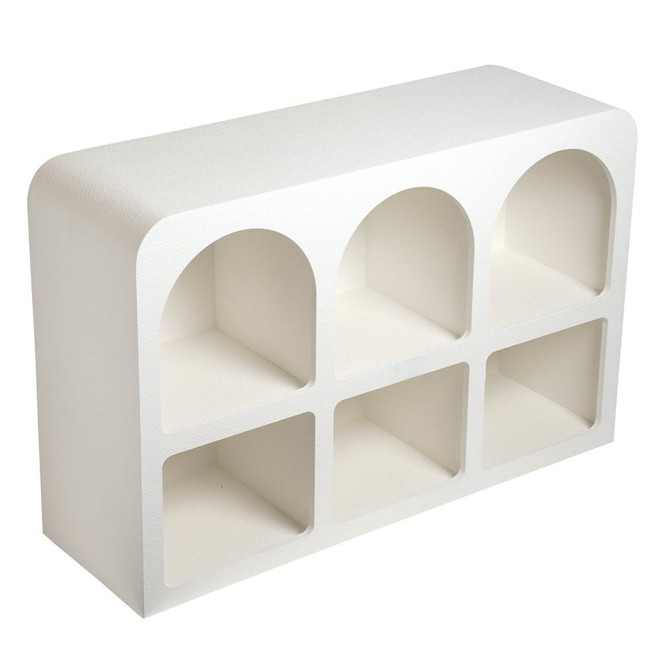 Shelf Soleya 6, white, H71.5x110x35cm