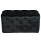 Black Velvet Lailly Rectangular Storage Stool – Elegant Accent Ottoman
