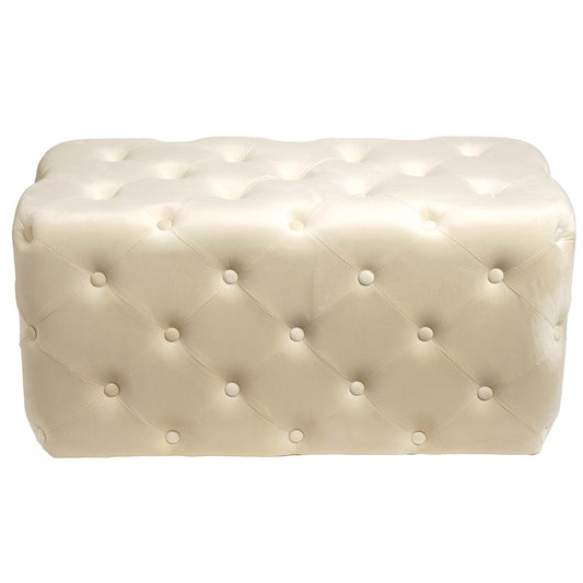 Pearl Velvet Lailly Rectangular Storage Stool – Elegant Accent Ottoman