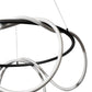 Pendant lamp Modena 26,black, H60-145cm, D80cm, LED 42W, 3000K, 2310lm