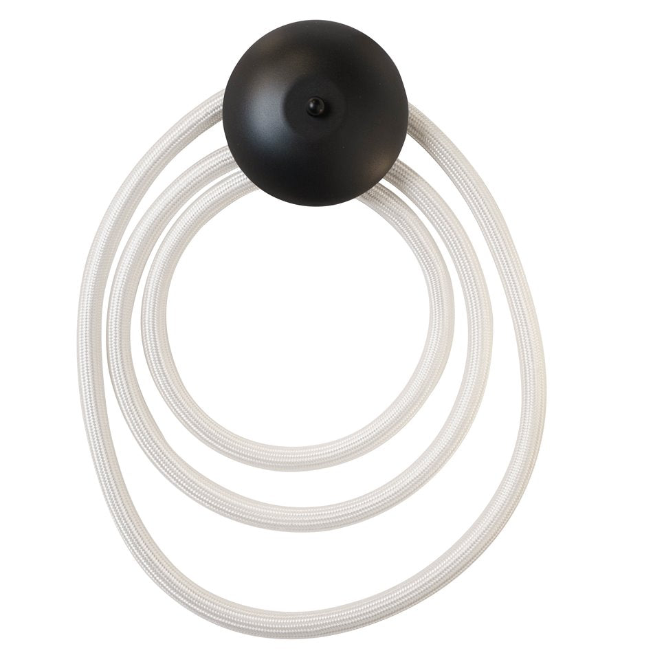 Wall lamp Modena BK round, black, H45x31x11cm, LED 20W, 3000K, 1100lm