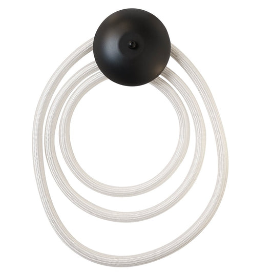 Wall lamp Modena BK round, black, H45x31x11cm, LED 20W, 3000K, 1100lm