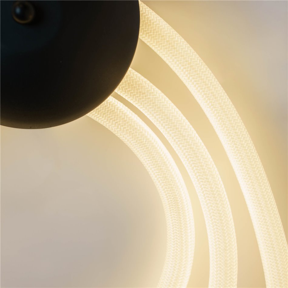 Wall lamp Modena BK round, black, H45x31x11cm, LED 20W, 3000K, 1100lm