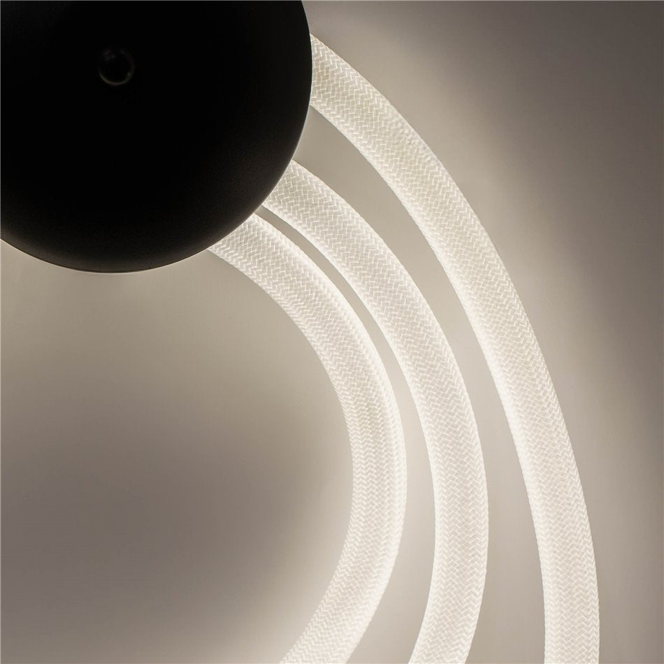 Wall lamp Modena BK round, black, H45x31x11cm, LED 20W, 3000K, 1100lm