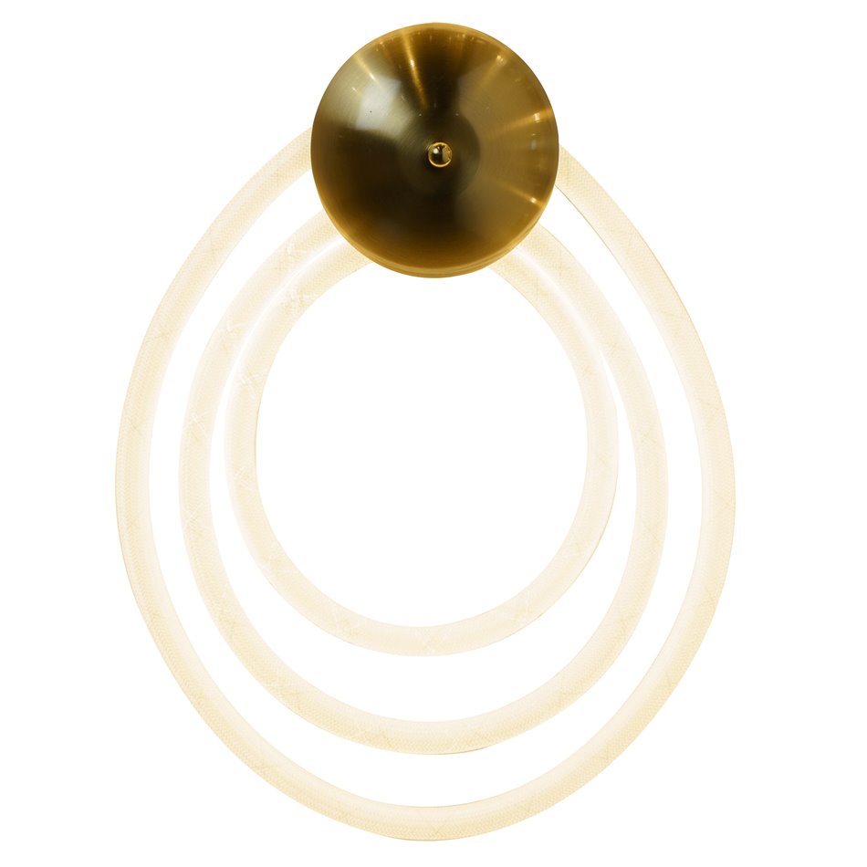 Wall lamp Modena BR round, brass, H45x31x11cm, LED 20W, 3000K, 1100lm