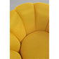 Swivel armchair Peppo Bloom, yellow, rotatable 360 degrees, H66xD94cm, seat height 40cm