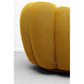 Swivel armchair Peppo Bloom, yellow, rotatable 360 degrees, H66xD94cm, seat height 40cm