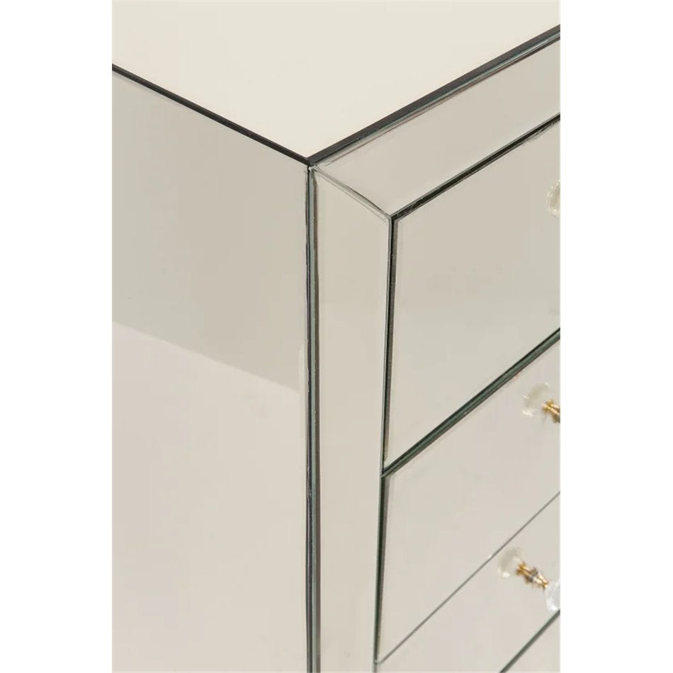 Chest of drawers Luxury Champagne, 5 drawers, spoguļvirsma, H111x51x43.5cm