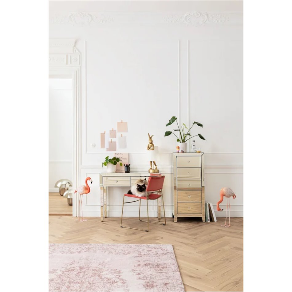 Chest of drawers Luxury Champagne, 5 drawers, spoguļvirsma, H111x51x43.5cm