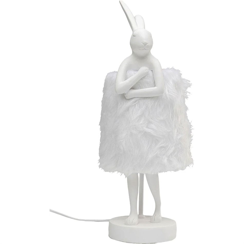 Table lamp Animal Rabbit Fur, white, H50x20x18cm, E14 5W(MAX)