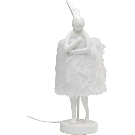 Table lamp Animal Rabbit Fur, white, H50x20x18cm, E14 5W(MAX)