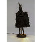 Table lamp Animal Rabbit Fur, black, H50x20x18cm, E14 5W