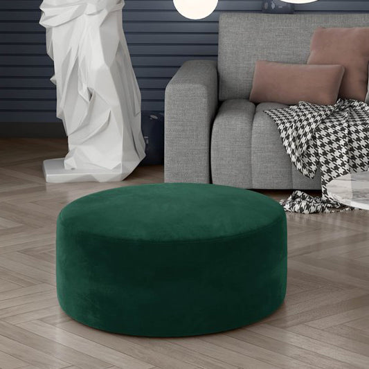 Dark Green Monolith 37 Velvet Cube Pouf – Accent Ottoman