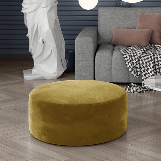 Yellow Monolith 48 Velvet Cube Pouf – Accent Ottoman