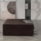 Dark Brown Monolith 29 Velvet Square Pouf – Accent Ottoman