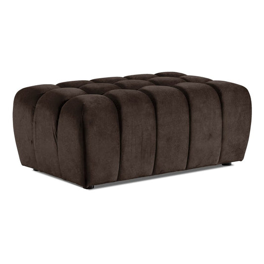 Elazaro Dora Ottoman Dark Brown – H42 × W62 × L100 cm