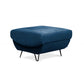 Dark Blue Velvet Lukso 40 Pouf – Modern Compact Accent Ottoman