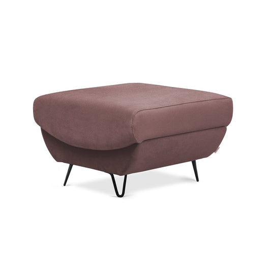 Elmego Velvetmat Pouf in Pink – H42 × W67 × L67 cm