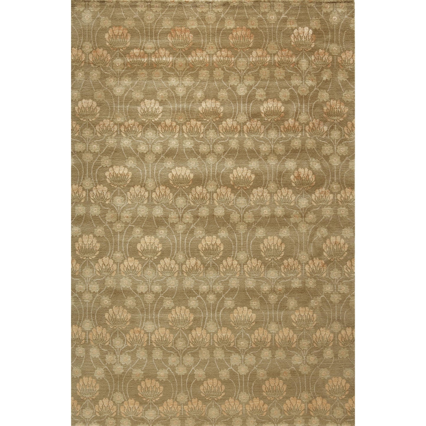 Luxury Modern Hand-Knotted Empress Arts & Crafts Fawn Rug – 305 x 427 cm