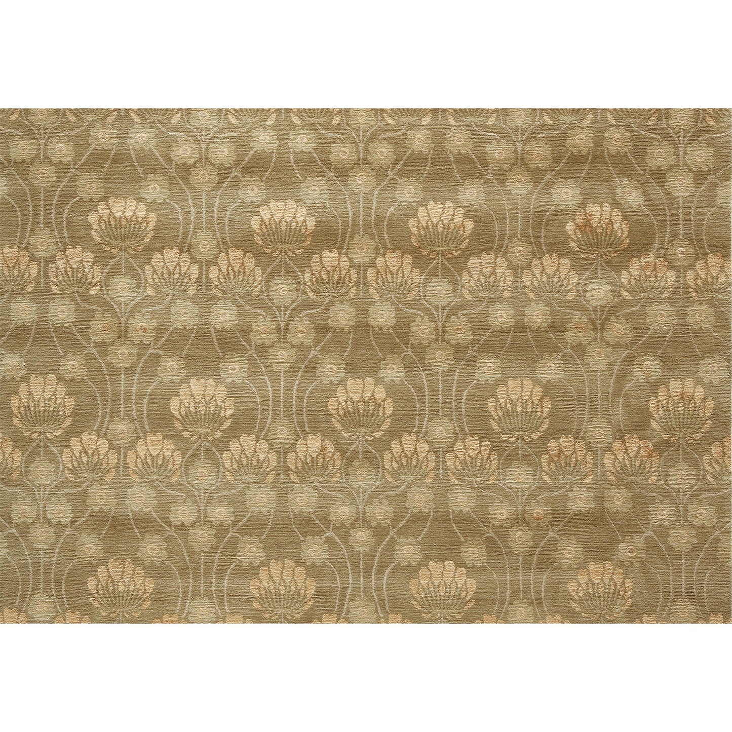 Luxury Modern Hand-Knotted Empress Arts & Crafts Fawn Rug – 305 x 427 cm