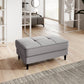 Grey Gojo 4 Storage Pouf – Spacious Accent Ottoman